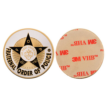 Brass Die-Struck Single Sided 3M Backing